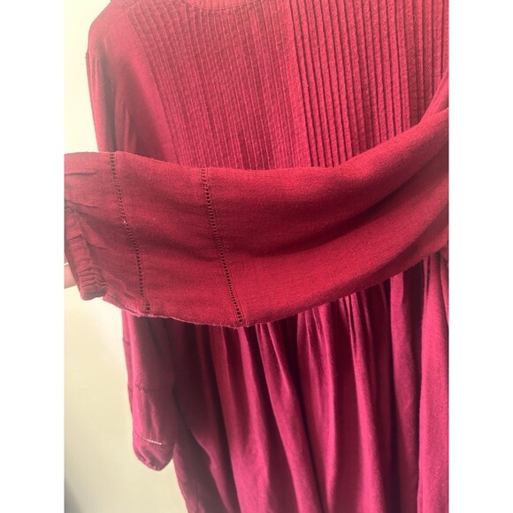 J Jill women’s red long sleeve dress size large petite balloon knit sleeves - Picture 4 of 5